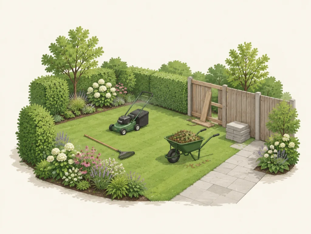 Illustration: Gartenarbeiten in Osnabrück